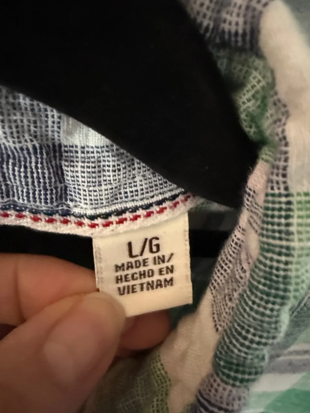 Weatherproof washable linen Plaid Short Sleeve Button-Down Shirt casual beach Lg